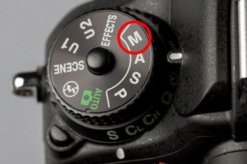 Manual mode in a camera